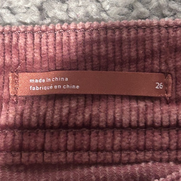 PILCRO Anthropologie Corduroy Pants Slim Boyfriend Crop Size 26 - Picture 3 of 6